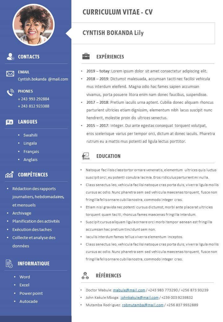 Free Powerpoint CV Template 4