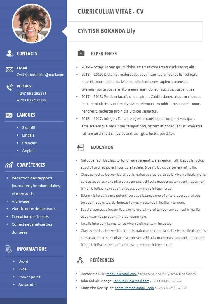 Free Powerpoint CV Template 4